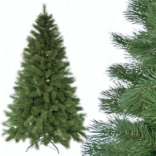 SMEREKA® Kiefer Künstlicher Weihnachtsbaum 210cm - 100% Spritzguss Weihnachtsbaum Made in EU - Künstlicher Tannenbaum mit Ständer Metall - Christbaum Künstlich wie Echt Christmas Tree
