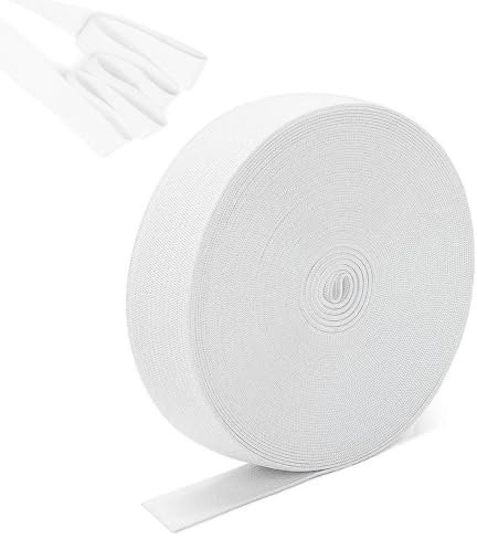 sinzau Gummiband, 10 Meter Gummibänder Nähen, Gummiband Breit 30 mm, für Hosengummi, Haushalt DIY Handwerk, Weiß
