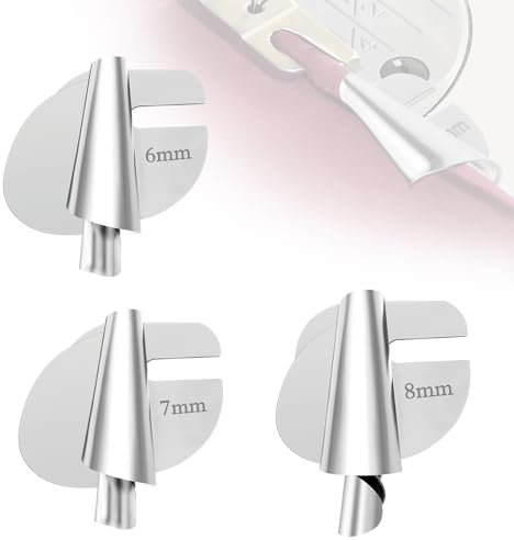 Ouligay 3 Stück Universal Rollsaum Nähfuß, Näh Rollsaumfuß Set, Edelstahl Rolled Saum Presser Fuß, Nähfuße für Rollsäumer, Sewing Rolled Hemmer Foot für Nähmaschinen Zubehör, Nähzubehör 6-8mm