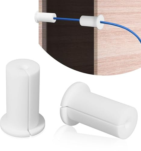 2pz Passacavo da Parete per Starlink Cavo Foro Nel Muro da 2,54cm, Silicone Boccole Passanti per Cavo Passacavo a Muro Kit di Montaggio Cavo per Starlink Cavi Ethernet (Bianco)