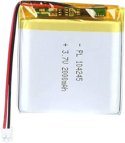 3.7V 2000mAh 104245 Lipo Battery Rechargeable Lithium Polymer Ion Battery Pack With JST Connector