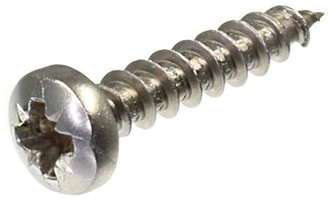 SECCARO Spanplattenschraube Halbrundkopf 4 x 20 mm, Edelstahl V2A VA A2, Holzschraube mit Vollgewinde, Kreuzschlitz/PZ, 250 Stück