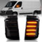 OZ-LAMPE LED Fahrtrichtungsanzeiger Spiegelblinker für Fiat Ducato Ram Promaster Citroen Jumper Relay Boxer Opel Movano C, LED Beleuchtung seitenmarkierungsleuchten mit Canbus Fehlerfrei, Schwarz