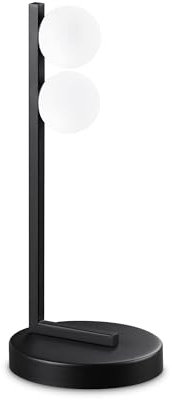 Ideal Lux PING PONG 2-flammige Globe-Tischlampe, Schwarz, 500 lm, 3000 K