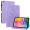 Rosbtib Coque pour Samsung Galaxy Tab A 10.1 Pouces 2019 (SM-T510/ T515), Multi-Angles de Visualisation Housse de Protection en Similicuir avec Porte-Carte Couverture Motif Lys, Pourpre