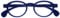 OPULIZE OCA Lesebrille - Moderne Runde Retro-Fassung - Blau Glänzend - Herren Damen - Federscharniere - R54-3 - +1.50