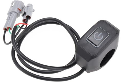 VGOL 22 mm IP65 interruttore della luce della testa pulsante manubrio motociclista interruttore a pulsante impermeabile ON OFF interruttori per ATV moto adatto a manubri da 7/8 , bianco