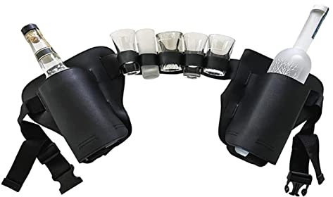 Biergürtelhalter - Bierflaschen-Bierholster, Bierhalter-Gürtel mit