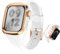 KoGiio Bracelet Compatible avec Apple Watch (41mm 40mm 38mm), Silicone Respirant Sangle Bracelet Compatible avec Series 9 8 7 6 5 4 3 2 1 SE - Blanc