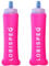 LOBISPEQ®️ - Pack de 2 Soft Flask 500ml de Boca Ancha Libre de BPA | Botellas Blandas Hidratación de TPU | Botella Agua Plegable Para Running, Trail Running o Cualquier Deporte (BOCA ANCHA, ROSA)