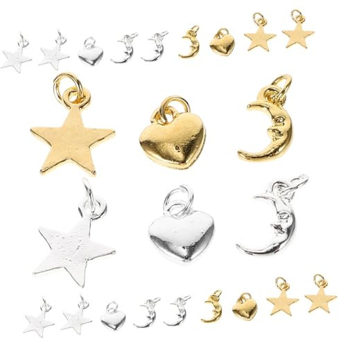 PLAFOPE Unique Nail Dangle Charms Manicure Hole Punch Pendant Set for Diy Nail Art Random Color