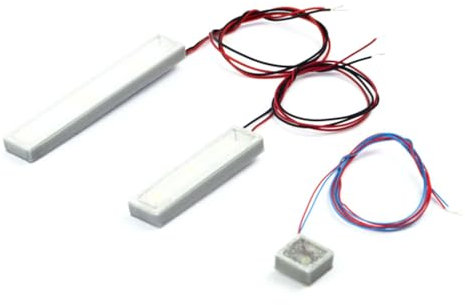 Overdrive-Racing H0 LED Schild Beleuchtet 1:87 Werbeschilder Feuerwehr Post Tankstelle DDR, H0 LED Schilder:Polizei Grün - 32x8mm