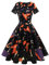 Wedtrend V-Ausschnitt Freizeitkleider Vintage 50er Jahre Kleid Damen Himmelblau Abendkleid Petticoat Kleid 50er Jahre Rockabilly WTP20007 BlackMagicHat L