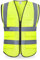 YUANVEST Sicherheitswesten Warnweste,Hohe Sichtbarkeit Reflektierende Sicherheitsweste,2-Zoll Reflektierende Streifen Hohe Sichtbarkeit Weste,Erfüllt ANSI/ISEA Standards (Gelb-mesh, 4XL)