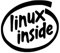 JIFENLI Car Sticker 15X13.3CM Linux Inside Funny Vinyl Decal Black/Silver Car Sticker Car-Styling
