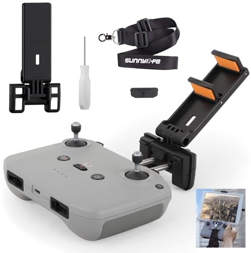Honbobo Soporte para Tableta +Correa para dji Neo, dji Mini 4K, dji Mini 4 Pro, dji Air 3S Control Remoto, 11-19CM Soporte para Tableta, Correa Accesorios para dji RC-N3/DJI RC-N2/DJI RC-N1