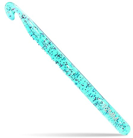 NAMOON Crochet Hooks, 12mm Large Crochet Hooks with Ergonomic Handles | Large Crochet Hooks for Beginners, Transparent Crochet Needles for Knitting Chunky Yarn Blanket Carpet Scarves
