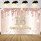 XDGBGFN 18. Geburtstag Mädchen Deko Banner 120x80 cm Roségold