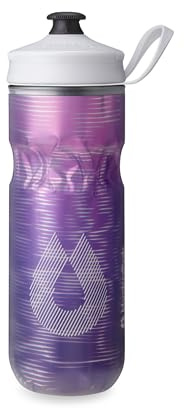 HydraPak Polar Sport Insulated Water Bottle - BPA-Free, Sport & Bike Squeeze Bottle with Handle (Pulse Purple, 600ml / 20oz)