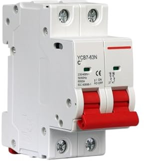 IYNWBJTS Petit disjoncteur ca YCB7-63N Courbe C 230/400V ~ 50HZ/60HZ Petit disjoncteur(6A)