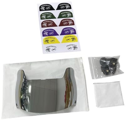 Dickly American Football Visor Hockey Visor Professionelle Sichtbarkeit für Fußballhelme Gesichtsschutz Visor, Silber