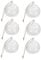 HAMPPLIES 6 Pièces Vase Suspendu Balle décoration thé Pendaison Terrarium photophore Suspendu en Verre Globe Suspendu en Verre photophore en Verre Boules de Verre Corde de