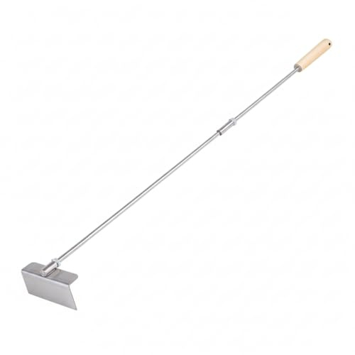 Charcoal Grill Ash Rake for Wood Stove Fireplace Pizza Oven,32 Inch Heavy Duty Stainless Steel BBQ Cleaner Poker Scraper,Elongated Tool for Fire Pit,Smoker,Ceramic,Kamado,Vision Grills (32 Inch Rake)