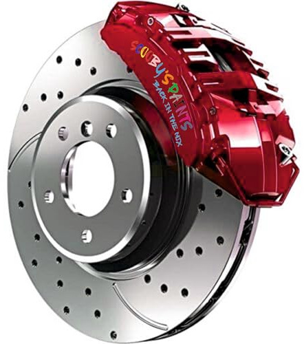 SCOOBYS PAINTS BACK IN THE MIX Premium High Heat Resistant Brake Caliper Paint, 400ml Aerosol Spray, Multi-Color Metallic Finish, Engine and Wheel Restoration (Ruthless Red Metallic)