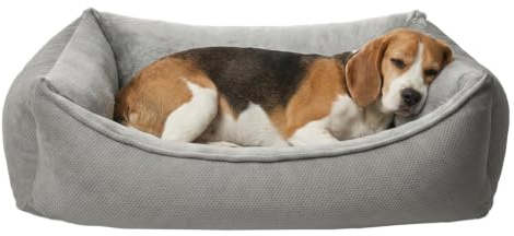 Petlando Orthopädisches Hundebett Like Ortho Lucy, Grau, M, L95xB70xH25cm | Für mittelgroße Hunde, Wendekissen, Eggfoam-Matratze, ergonomisch & gelenkschonend, rutschfest, waschbarer Bezug