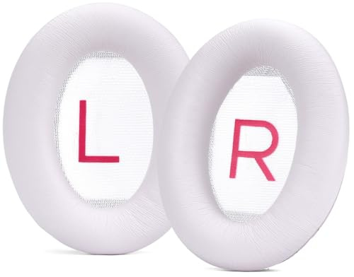 2er-Pack Rosa Proteinleder-Ohrpolster mit Memory-Schaum Ersatz, kompatibel mit Bose QC45 QC35 QuietComfort 45