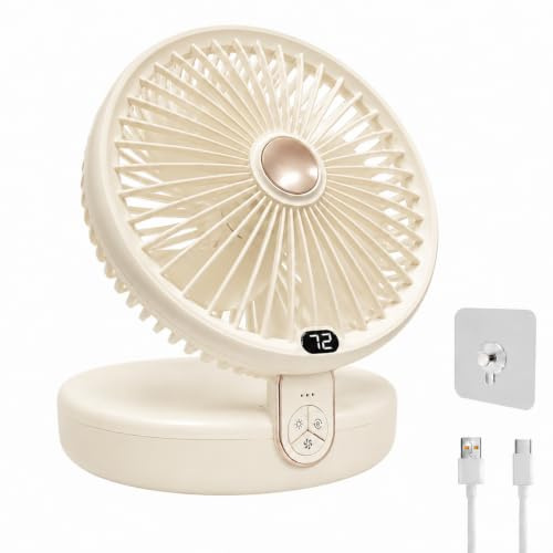 SLuB Ventilatore Multifunzione 2 in 1, da Tavolo e da Parete, 5 Pale