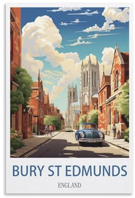 1000-Teile-Puzzle, Motiv: Bury St Edmunds, Lernspiel für Erwachsene, 38 x 26 cm