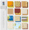 Ursus 71640099 - Premium Glitter Scrapbook paper Block, Version 8, ca. 30,5 x 30,5 cm, 190 g/qm, 12 Blatt in 6 Motiven, beidseitig mit verschiedenen Motiven bedruckt, Vorderseite mit Glitter veredelt