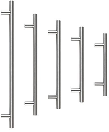 T Bar Satin Kitchen Cupboard Cabinet Drawer Door Handle 96 x 156mm