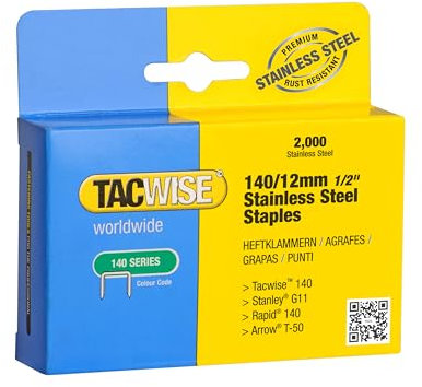 TACWISE 1220 Edelstahlklammern 140/12mm (2.000 Stück), blau, 12mm