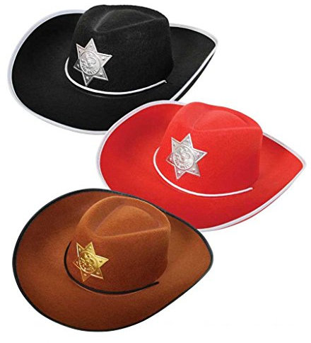 Partychic Cowboyhut,, schwarz/rot/braun, Gr. 55 (braun)