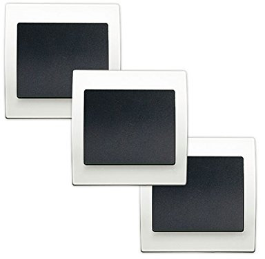 LOT 3 Va et Vient Anthracite Delta Iris + Plaque basic Blanc