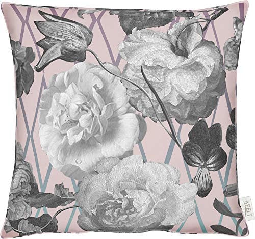 Apelt Kissenhülle, Polyester, Rosa/grau, 46 x 46 x 0.5 cm