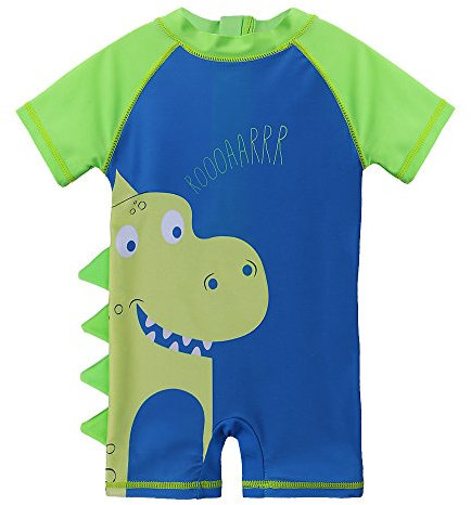 HUAANIUE Maillot de Bain Bébé Combinaison Natation de Bain Anti-UV Une-pièces Unisexe À La Piscine Au Bord de La Mer