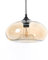 Luminaire Bronks, suspension verre fumé, 40 W, orange, ø 28 x H 18 cm, Ambré