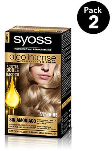 SYOSS - Intense Intense Permanente Färbung ohne Ammoniak, Farbton 8,05, Beige, 2 Stück
