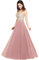 Misshow Abendkleid, lang, große Größe, sexy, rückenfrei, schick, elegant, Galakleid, Tiefenrosa., 34