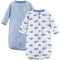 Hudson Baby Unisex Baby Cotton Long-Sleeve Wearable Sleeping Bag, Sack, Blanket - blue - 3-9 Months