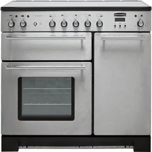 Rangemaster Toledo + TOLP90EISS/C 90cm Electric Range Cooker with Induction Hob - Stainless Steel - A/A Rated