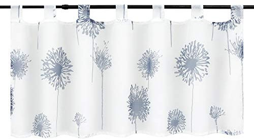 HeichkelL Voile Scheibengardine mit Schlaufen »Löwenzahn« Transparente Kurzstores mit Digital Druck bistrogardine Gardine Küche BxH 90x45cm