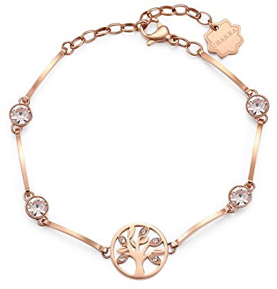 Brosway Bracciale Donna in Acciaio e Cristalli con Simbolo Albero Della Vita | Collezione Chakra - BHKB038