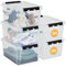 SmartStore 32L Clear Plastic Storage Boxes, 5 Pack, Reinforced, 10 Year Guarantee, Food Safe, Clip Locked, Stackable and Nestable, BPA Free L50 x W39 x H26 cm