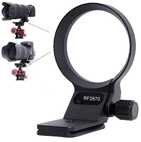 iShoot Collare per obiettivo con anello di montaggio per treppiede in metallo compatibile con Canon RF 28-70 mm f/2L USM, staffa di supporto per obiettivo inferiore è Arca-Swiss Fit piastra a sgancio