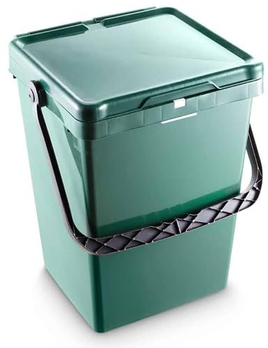 Tomaino Papelera de cocina para reciclaje húmedo, vidrio, papel (verde, 20 l)