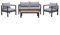 Scancom Loungeset 'Kingsbury' inkl. Auflagen, 4tlg., dunkelgrau